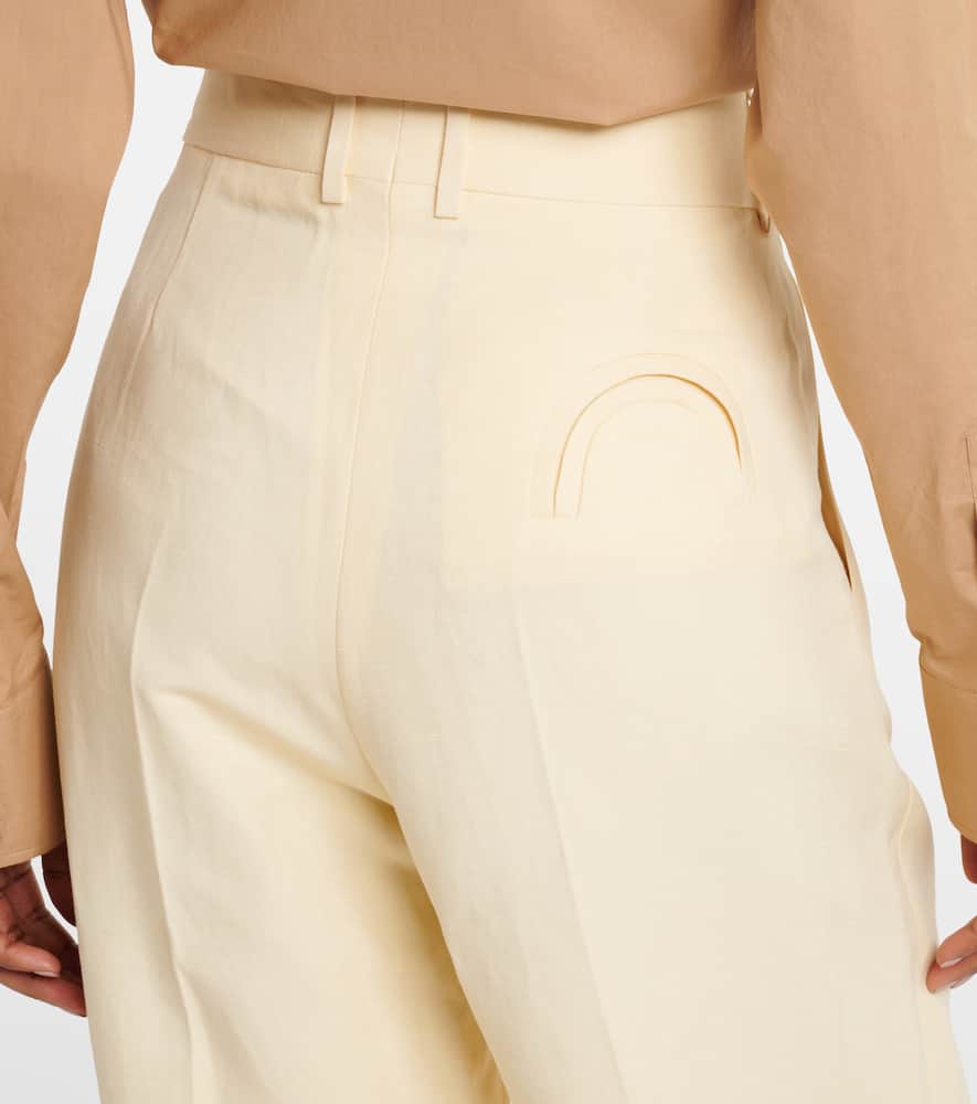 Blazé Milano Fox linen and silk straight pants