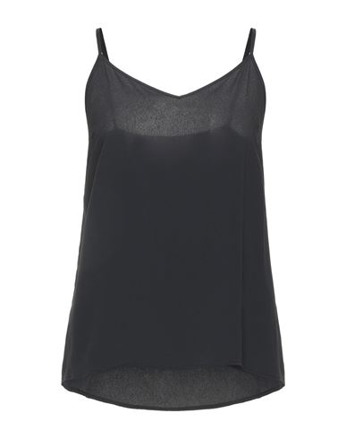 Woman Top Charcoal Size 6 Acetate, Silk