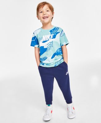 Toddler Little Boys Club Seasonal Camo T Shirt Sportswear Club Fleece Jogger Pants