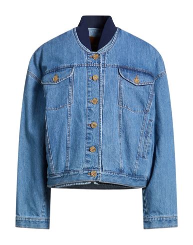 Woman Denim outerwear Blue Size M Cotton