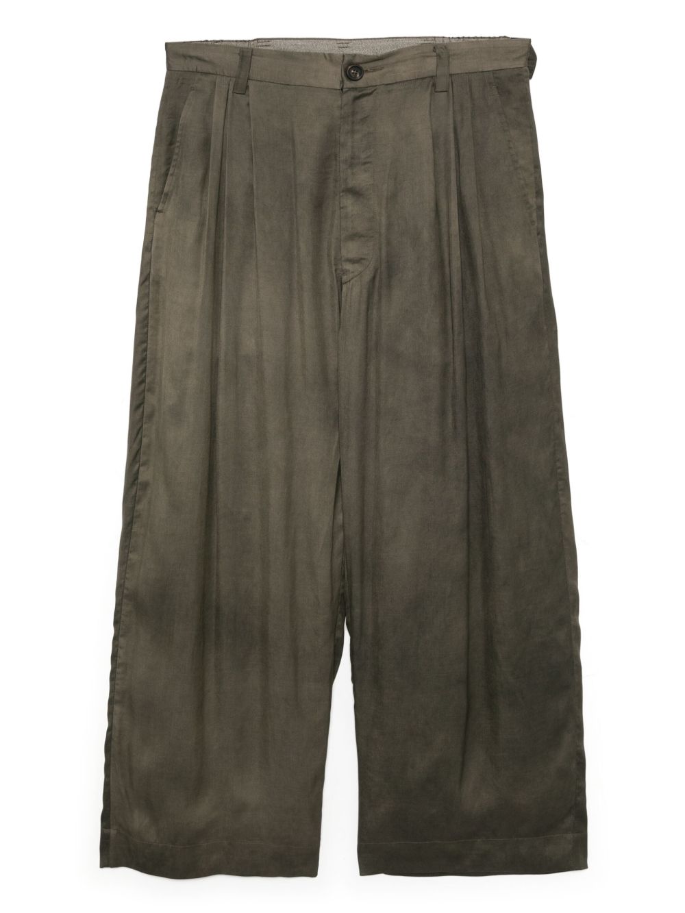 Ziggy Chen pleated wide-leg trousers - Brown