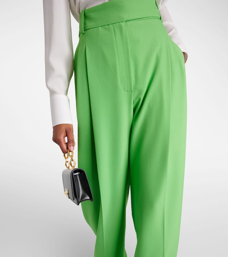High-rise wide-leg pants