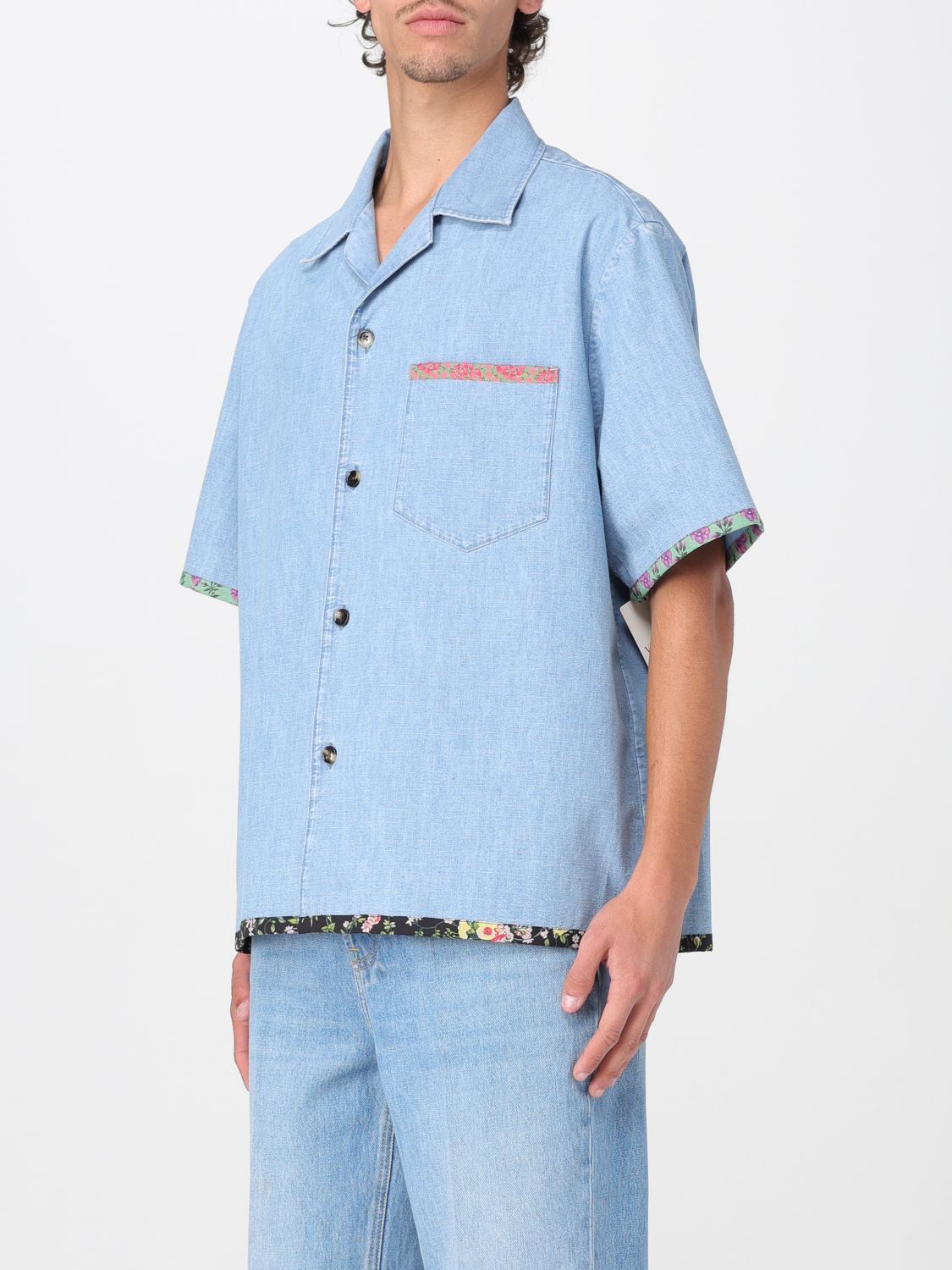 Shirt VALENTINO Men color Denim