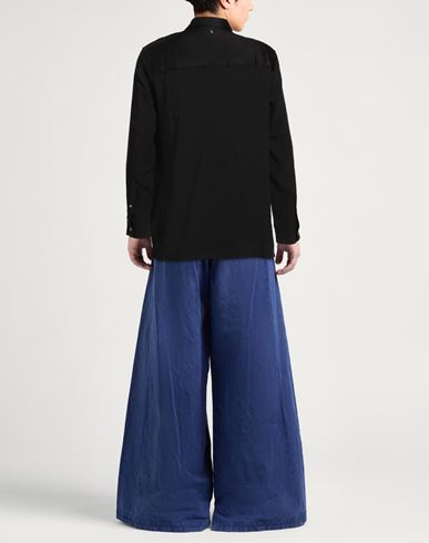 Man Shirt Black Size 16 Acetate, Viscose