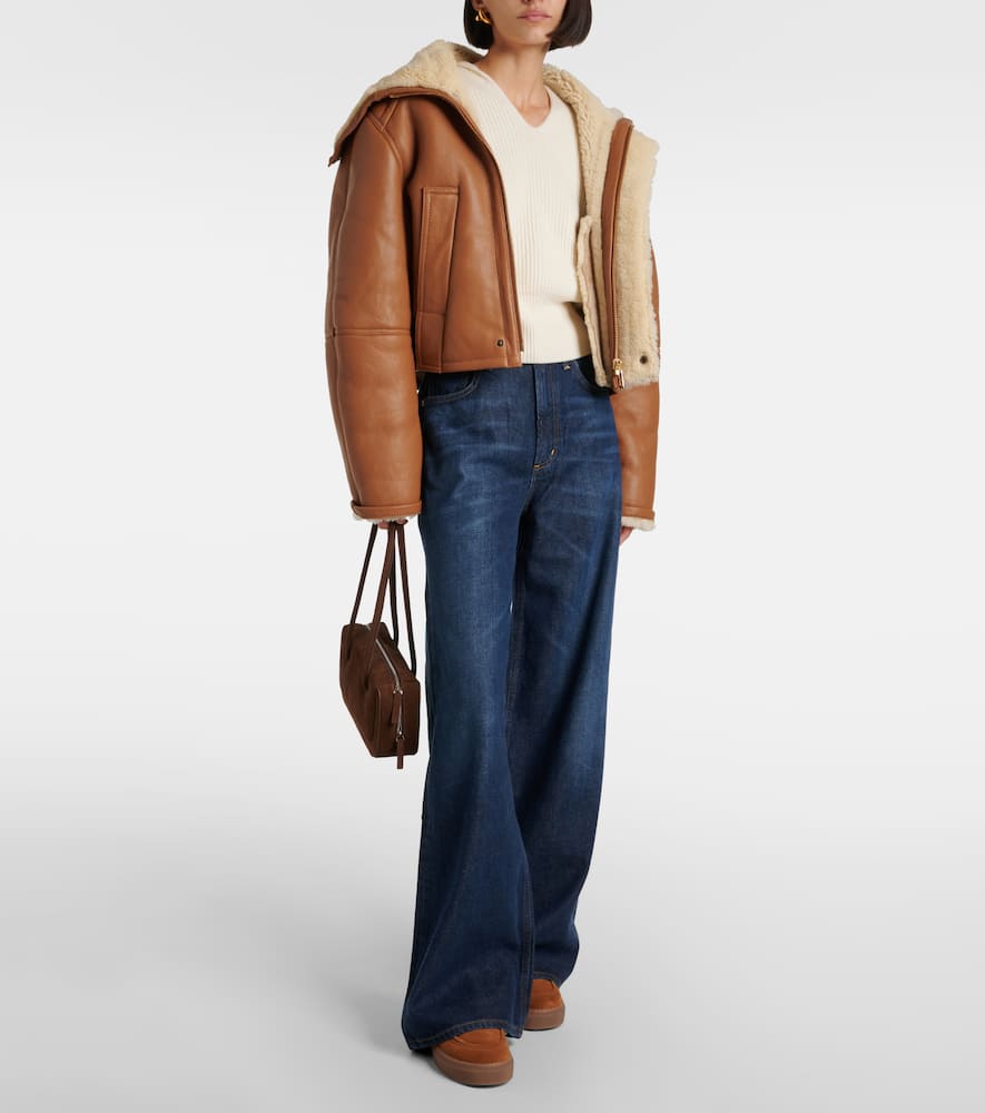 High-rise wide-leg jeans