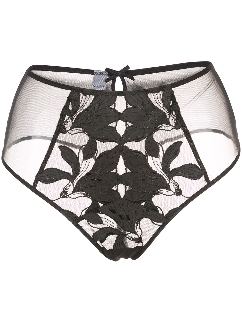 Lily high-waisted thong - Black