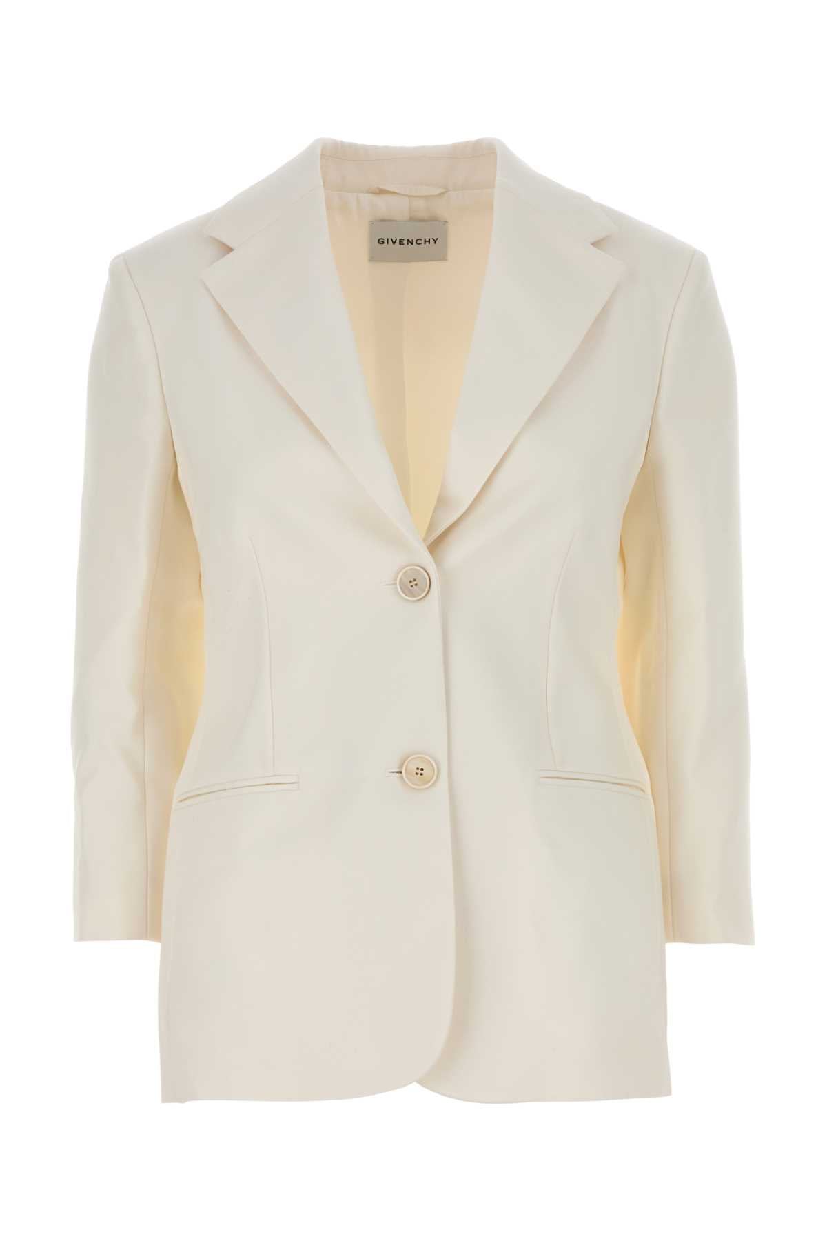 Breasted Blazer — White