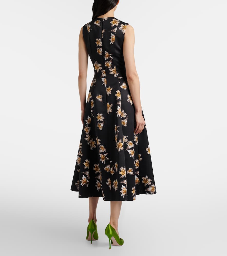 Mara floral duchess satin midi dress