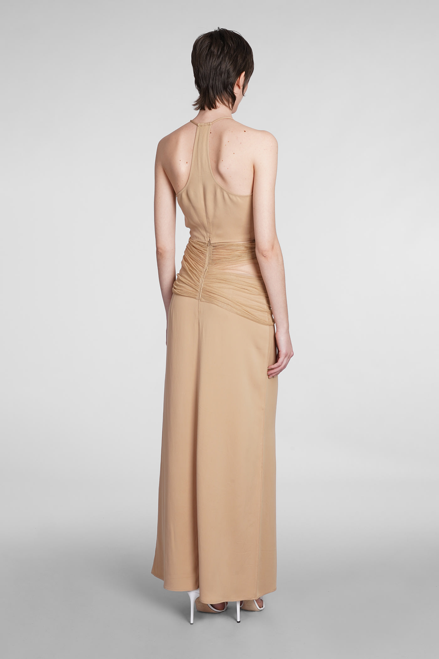 Dress In Beige Silk