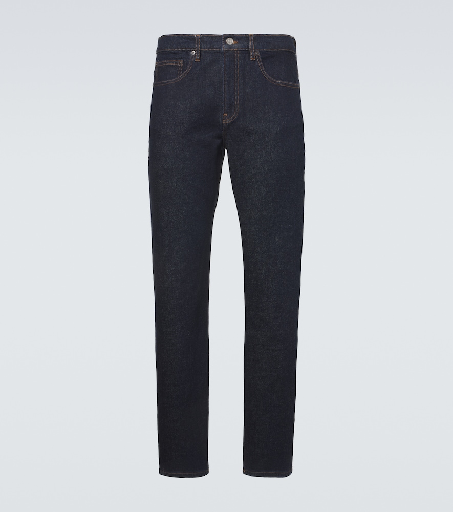 Mid-rise straight jeans