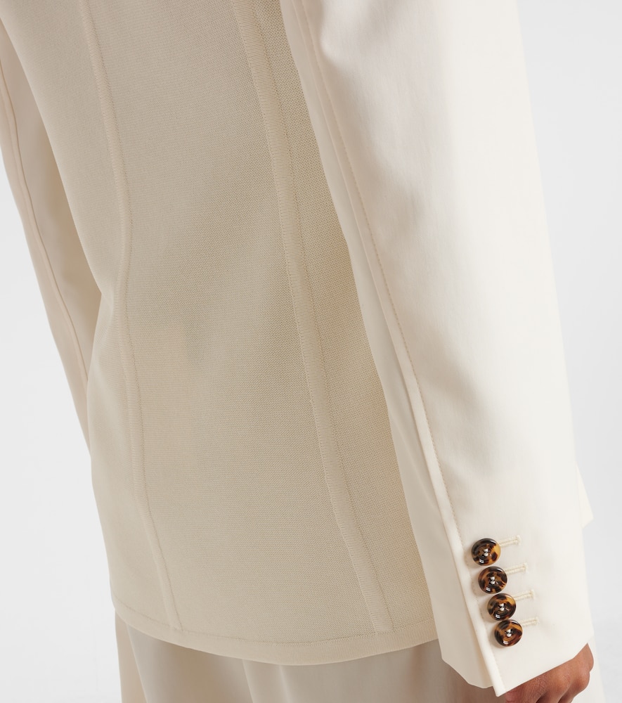 Single-breasted cotton blazer