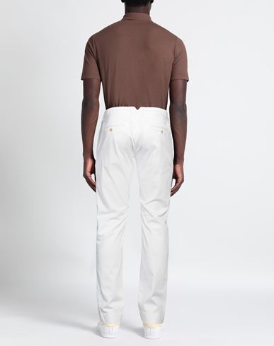 Hand Picked Man Pants White Size 33 Cotton, Elastane