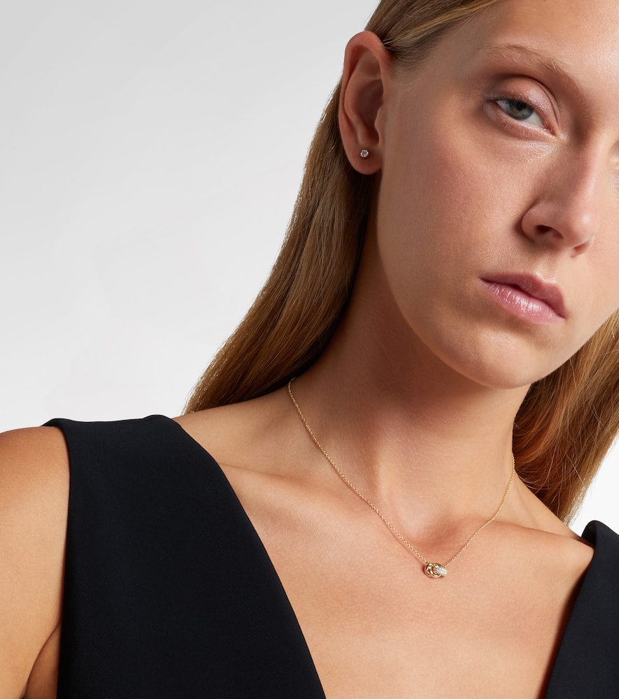 14kt gold necklace with diamonds