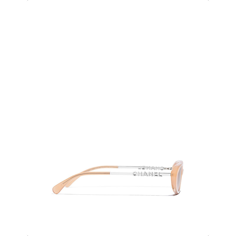 Womens Ch5565 Oval-Frame Acetate Sunglasses