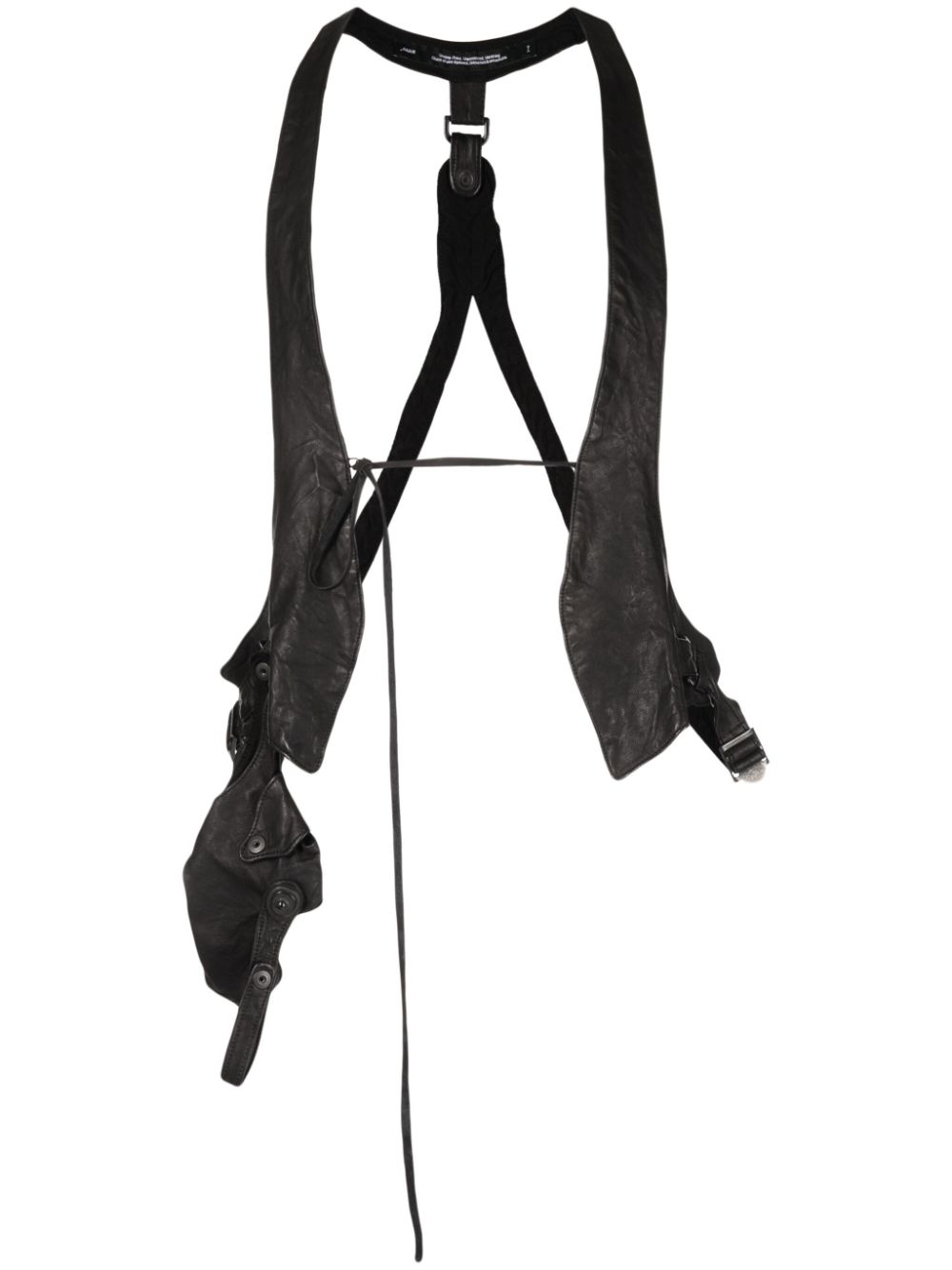 Leather holster vest - Black