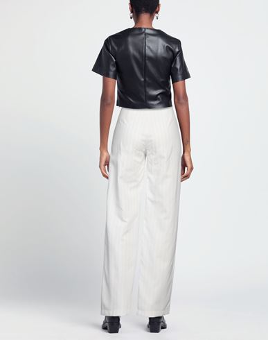 Woman Pants White Size 10 Viscose, Cotton, Polyester