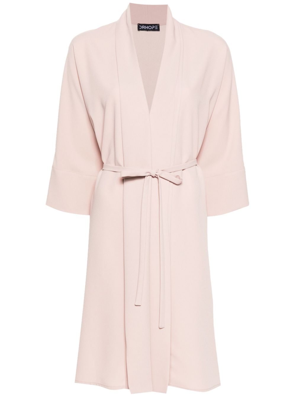 Tonal stitching crepe cape - Pink
