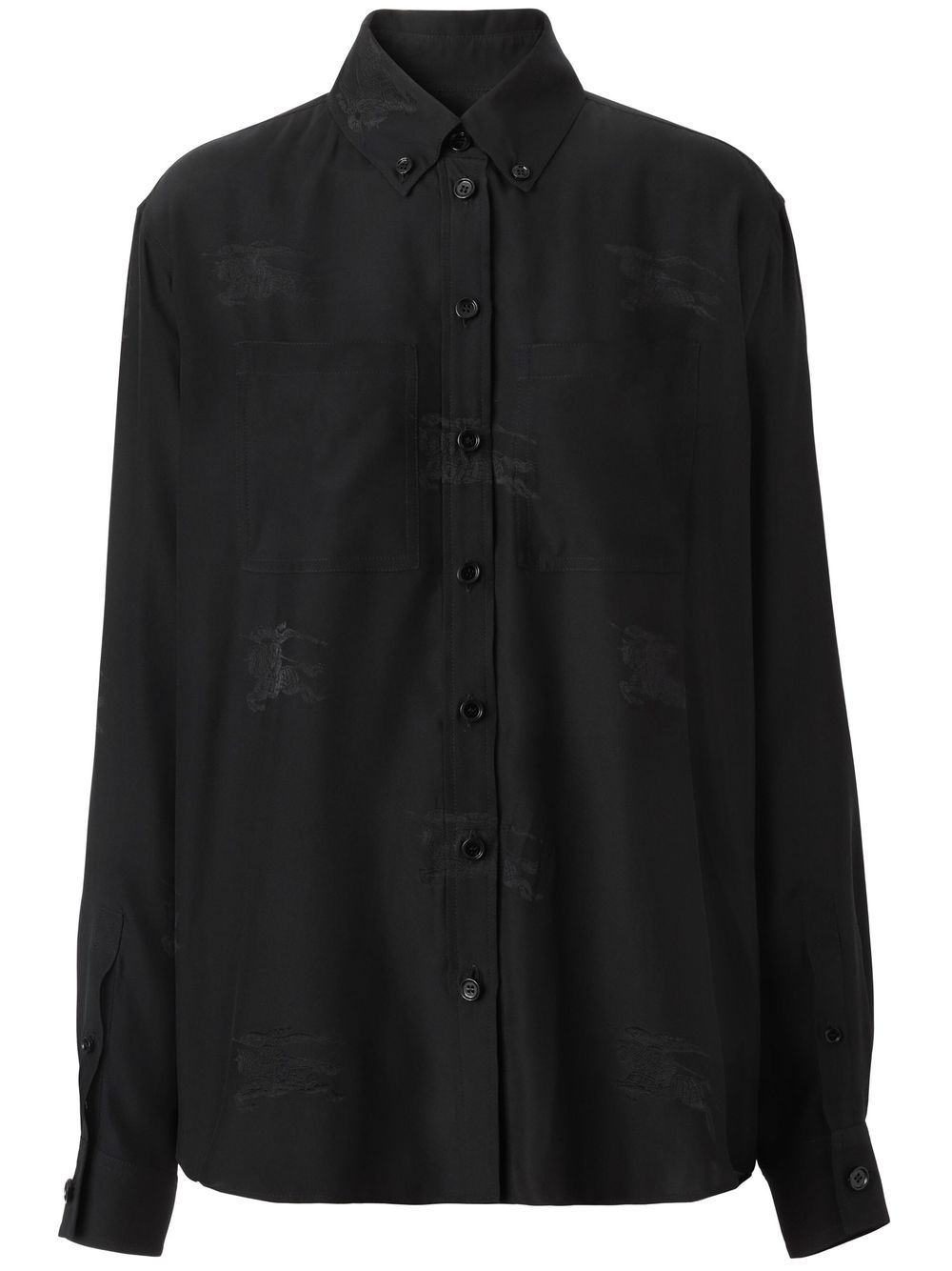 Silk EKD pattern shirt - Black