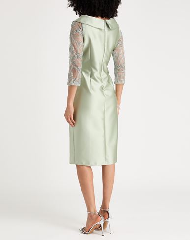 Woman Midi dress Light green Size 12 Polyester