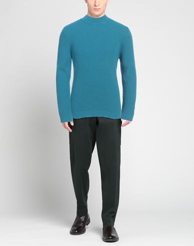 Irish Crone Man Sweater Azure Size M Cashmere