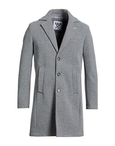Man Coat Light grey Size 34 Polyester