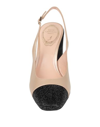 Rene' Caovilla Woman Pumps Black Size 11 Leather, Textile fibers