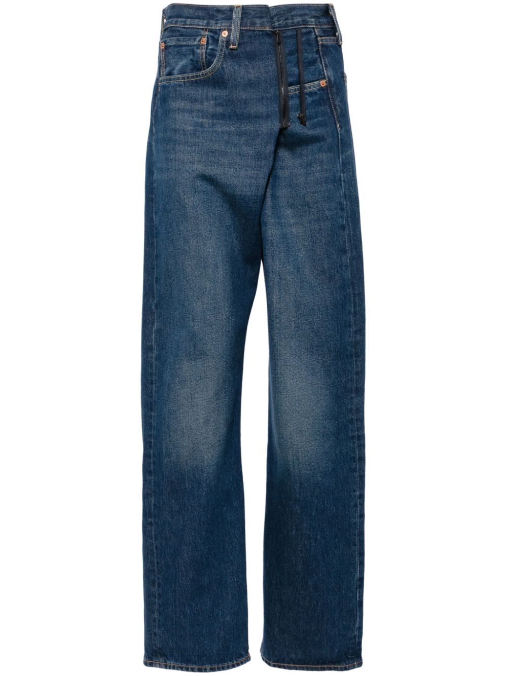 X Levi's zip-detail cotton jeans - Blue