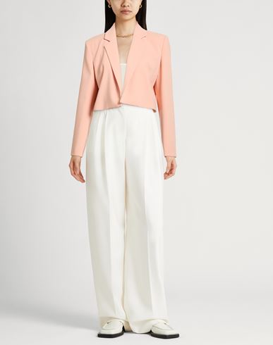 Woman Blazer Salmon pink Size 6 Polyester, Elastane