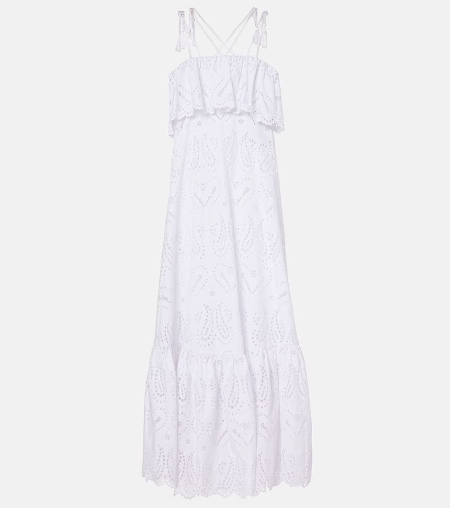 Printed cotton-blend maxi dress