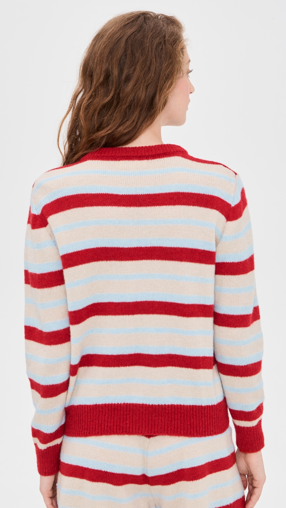 Millie Knit Cardigan Blue/Red Stripe M