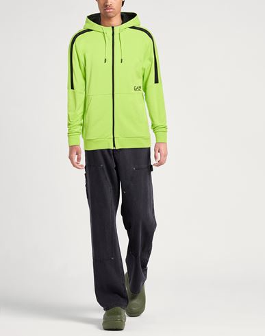 Man Sweatshirt Lime green Size XL Cotton, Polyester