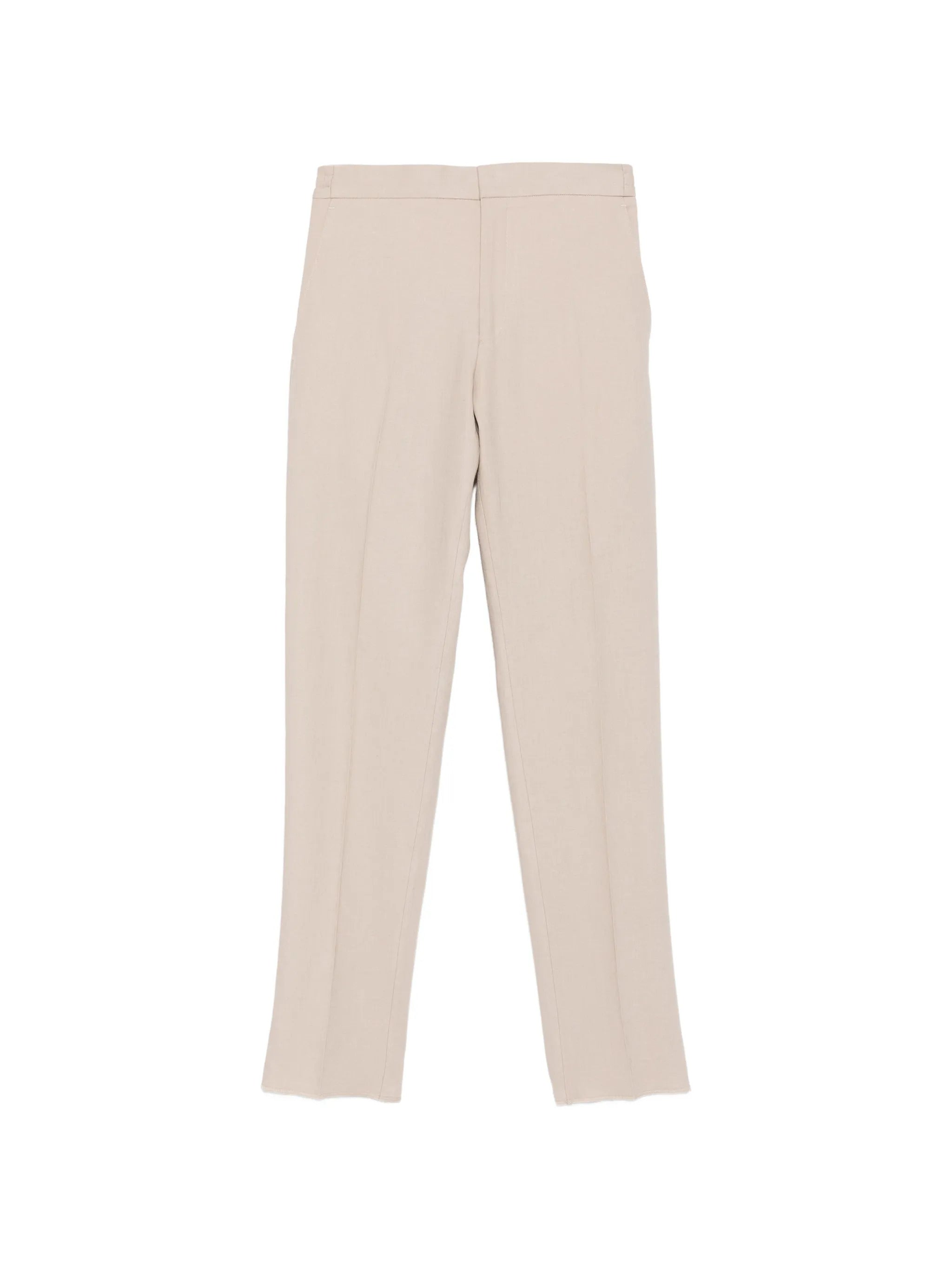 Men's Regular Fit 20 cm Hem Linen Trousers