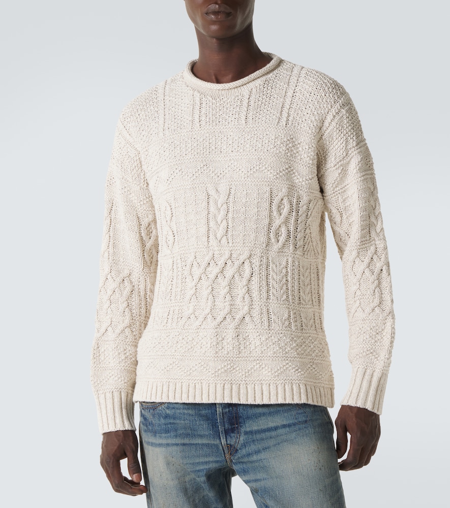 Cotton and linen sweater