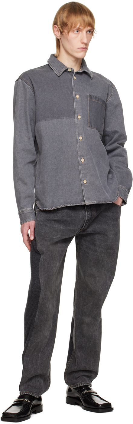 Gray Jeanfront Pants