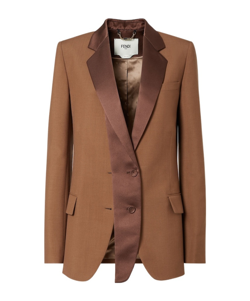 Brown wool and mohair blazer