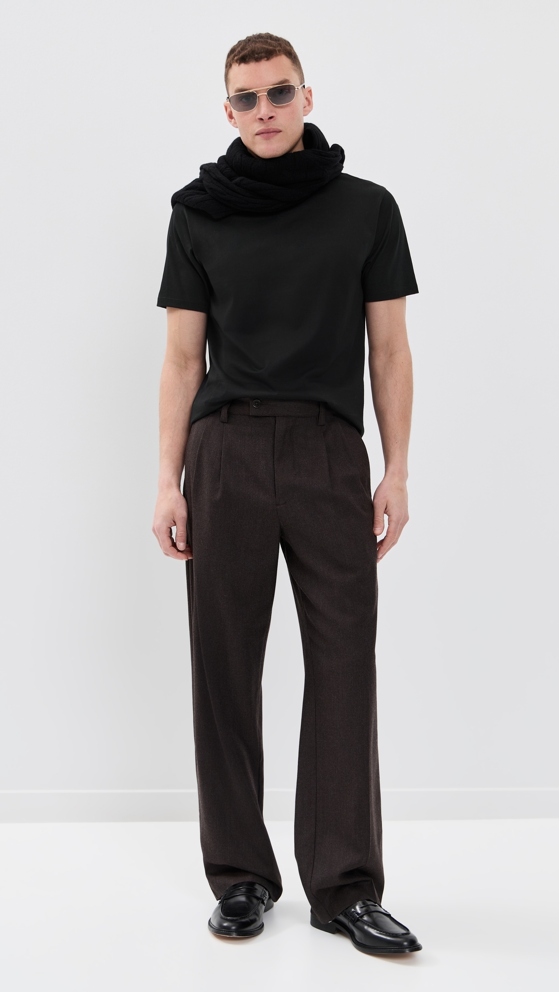 Precise Rib Cotton Tee Black