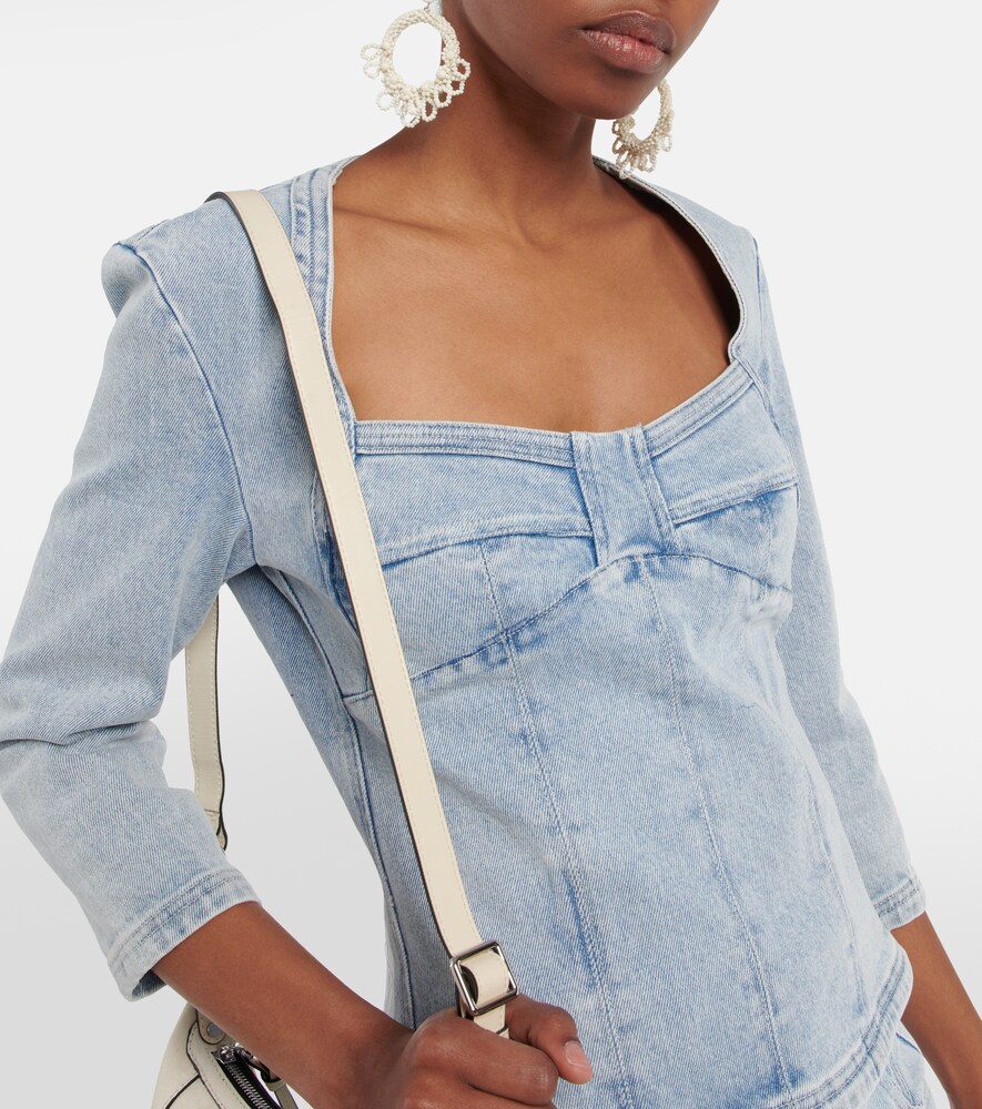 Vania bleached denim top