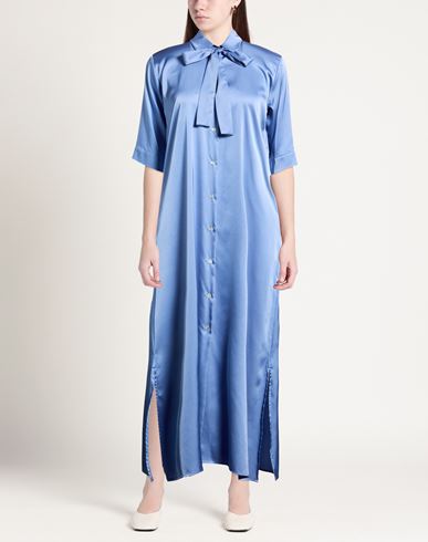 Woman Maxi dress Azure Size 10 Polyester, Elastane