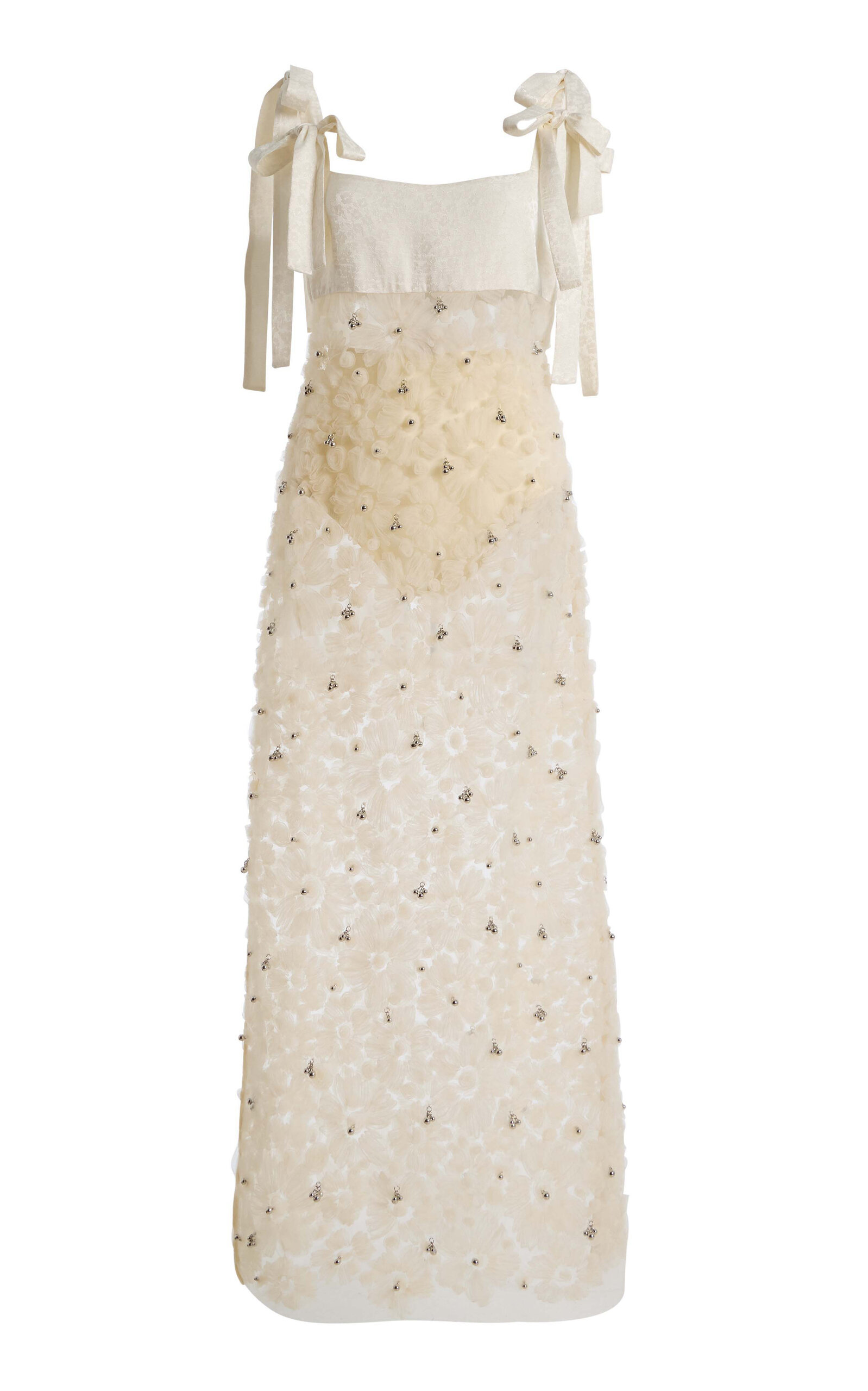 Tallula Floral-Appliquéd Tulle Midi Dress - Moda Operandi