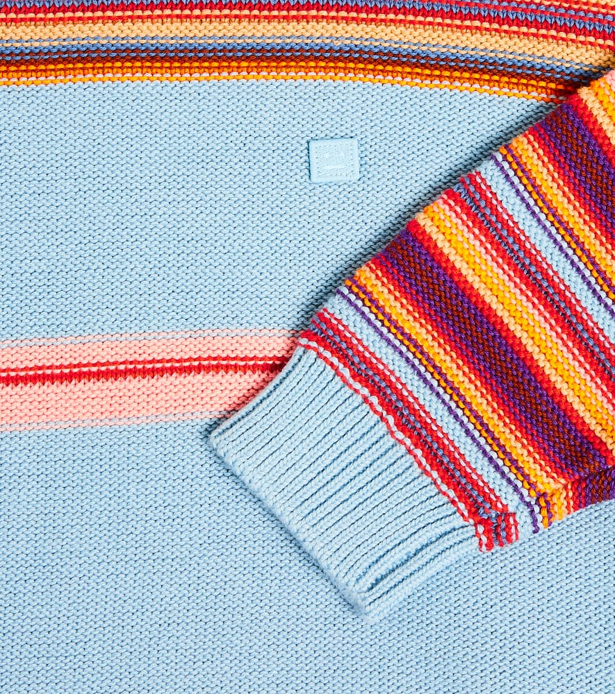 Acne Studios Kids Face Logo striped cotton sweater