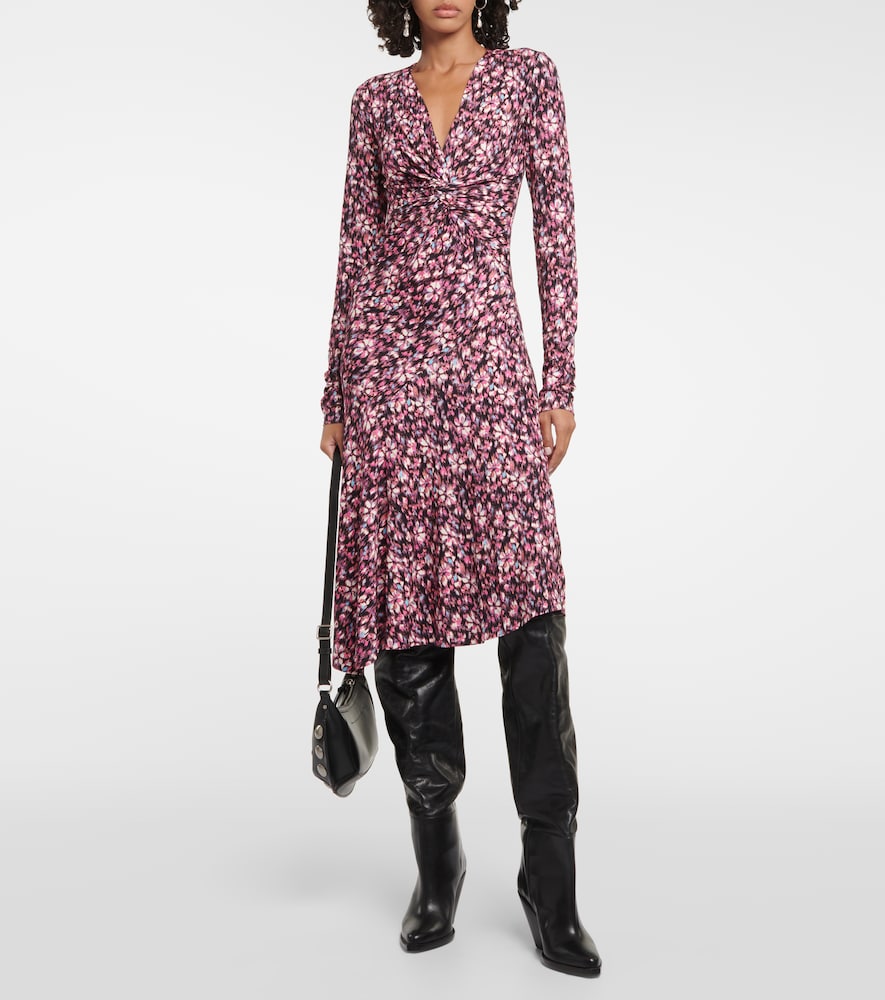 Lania printed jersey midi dress