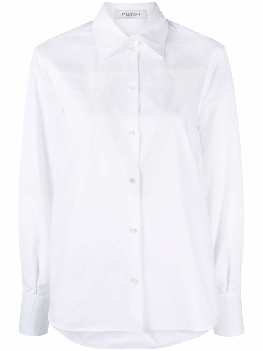 Long-sleeve cotton shirt - White
