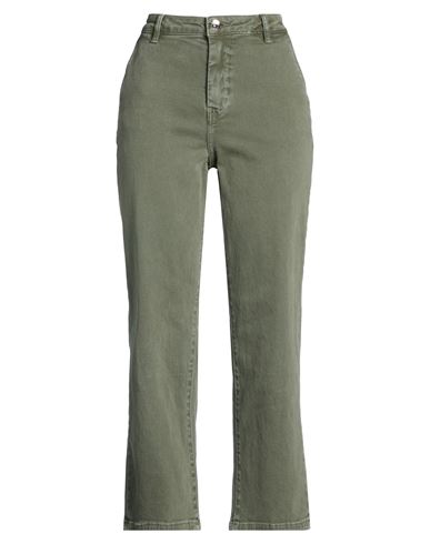 Woman Jeans Military green Size 25 Cotton, Elastane