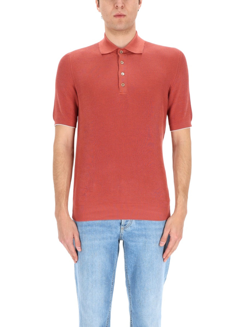 Red Shirt Collar Polo