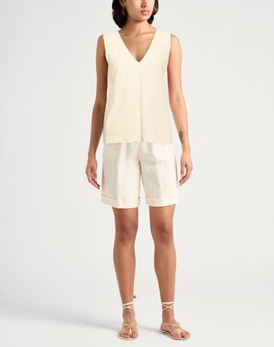 Woman Tank top Beige Size 4 Cotton