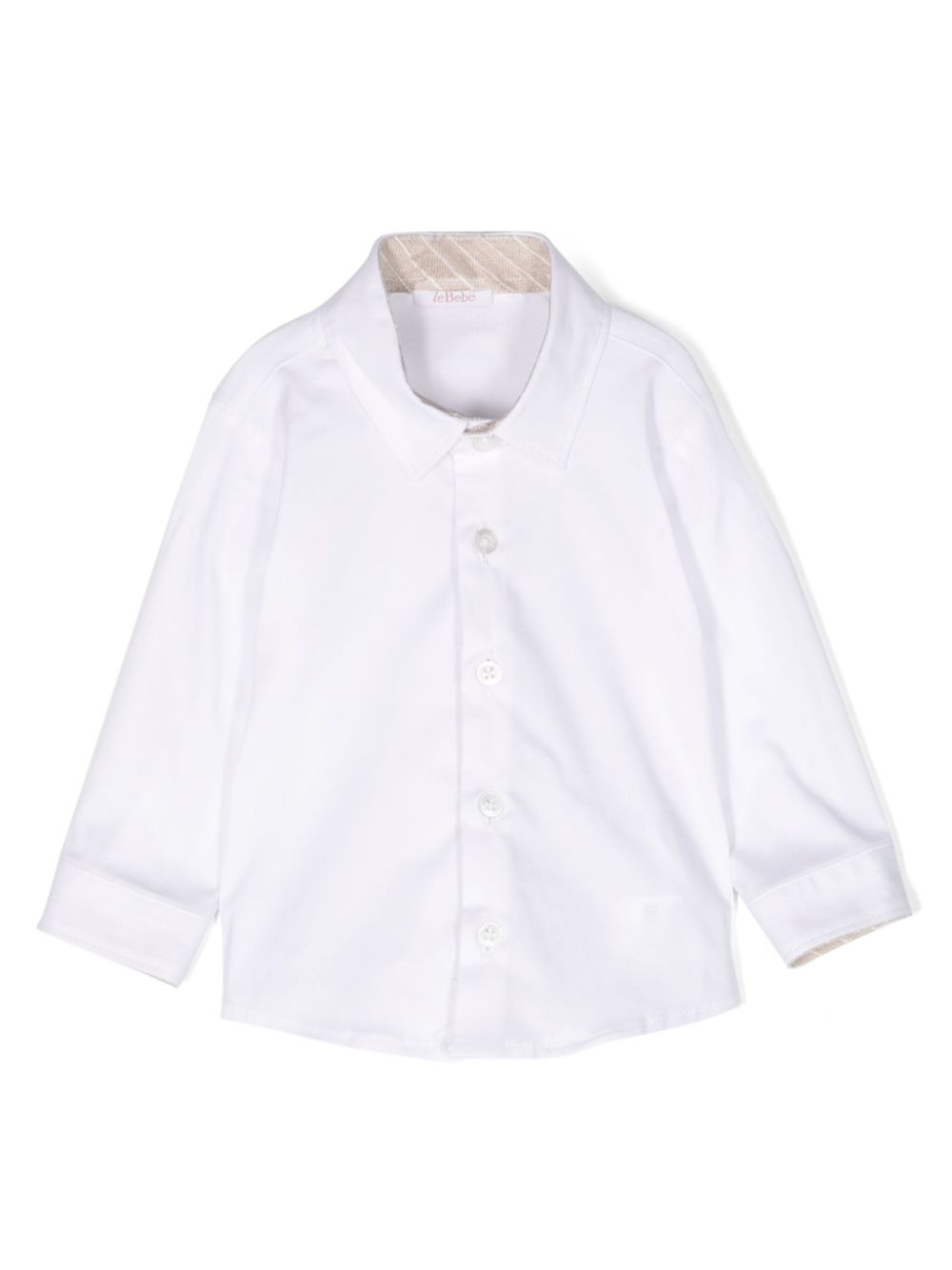 Contrasting-lining poplin shirt - White