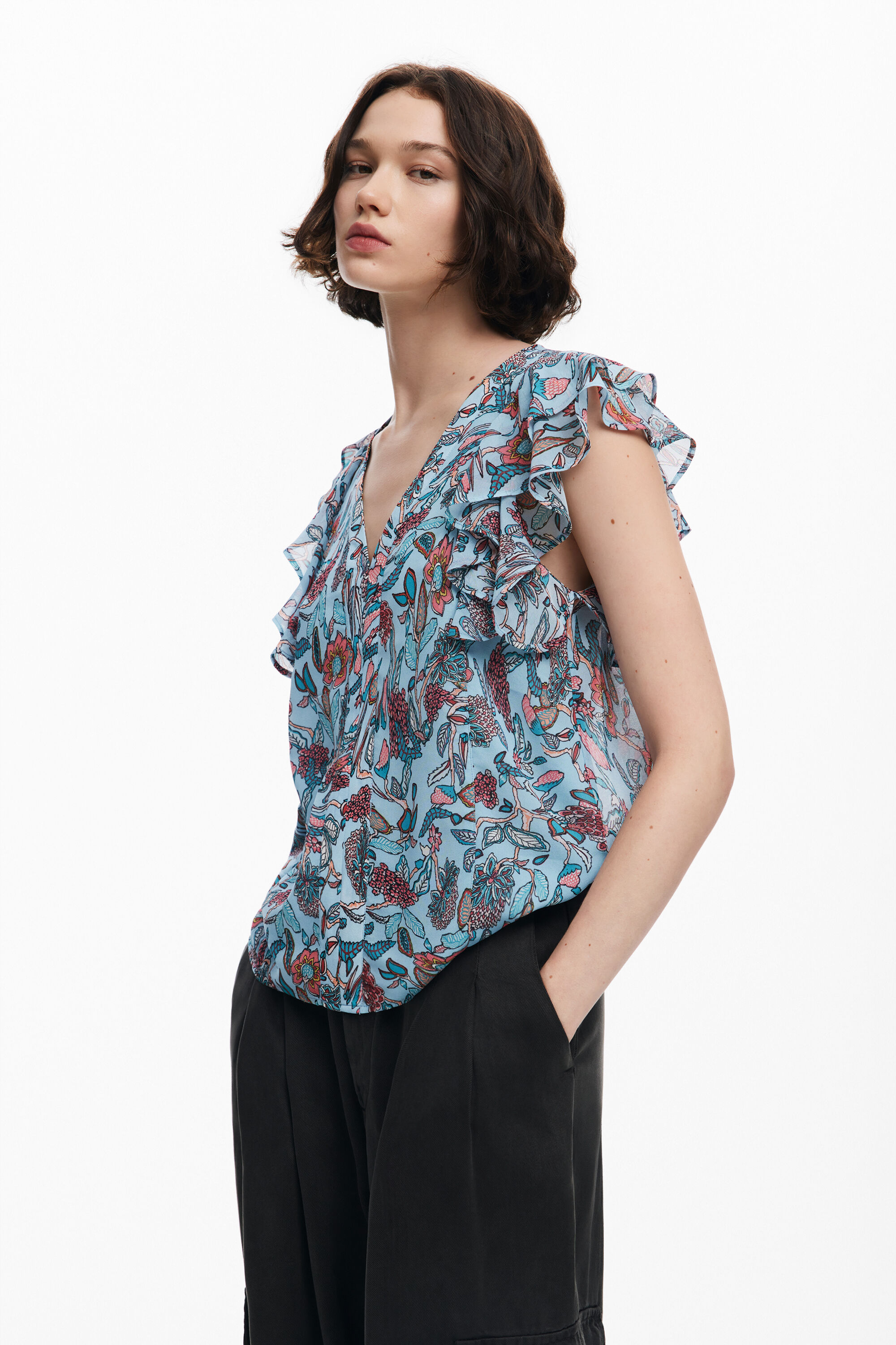 Floral print blouse