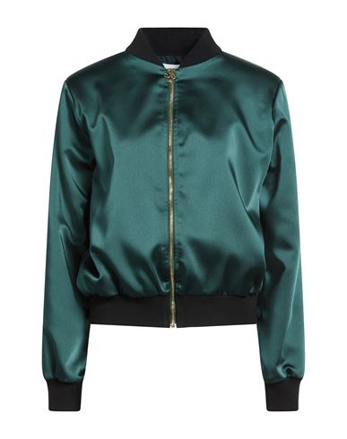 Woman Jacket Green Size L Polyester, Elastane