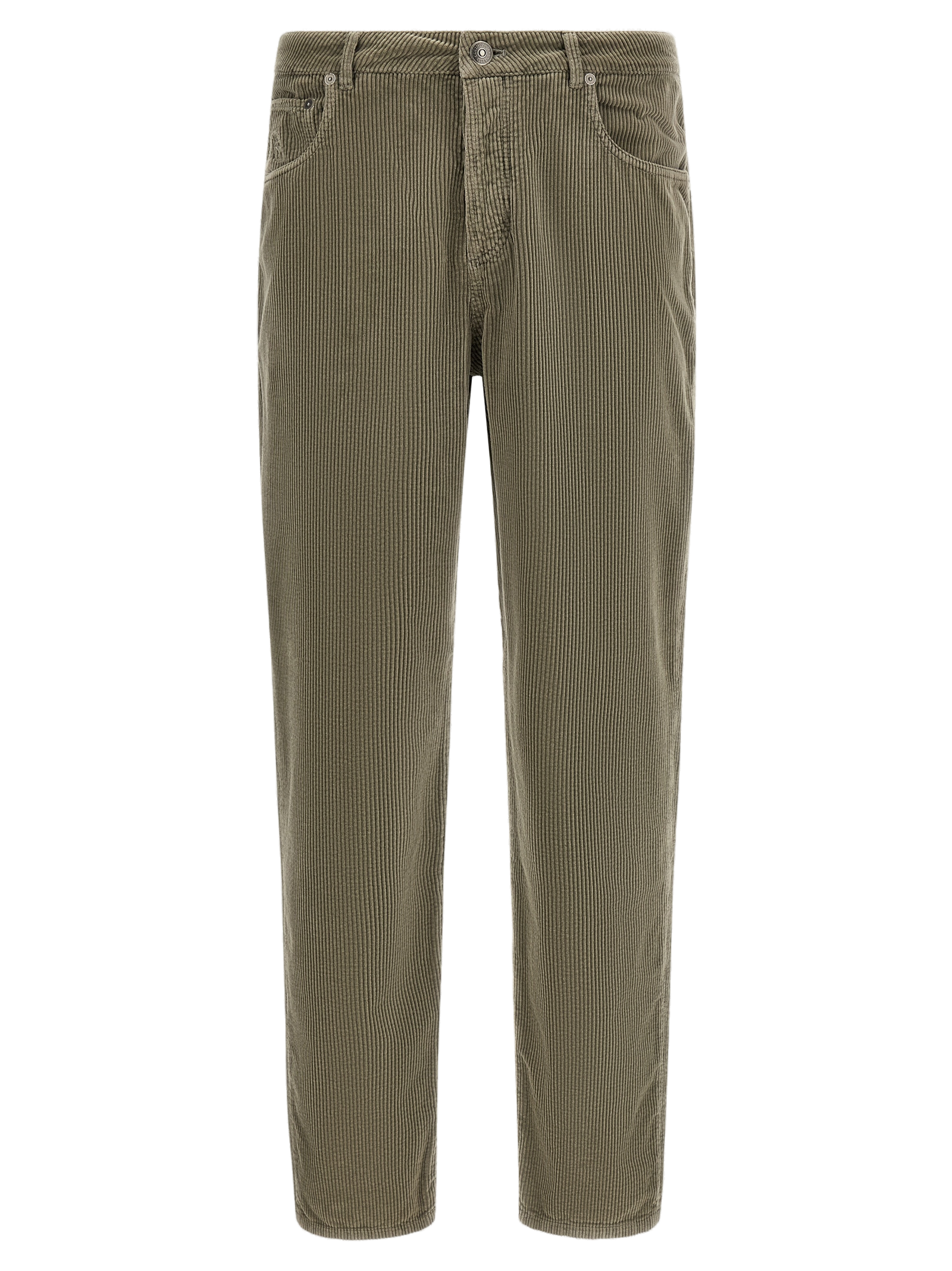 Cotton Corduroy Trousers — Green
