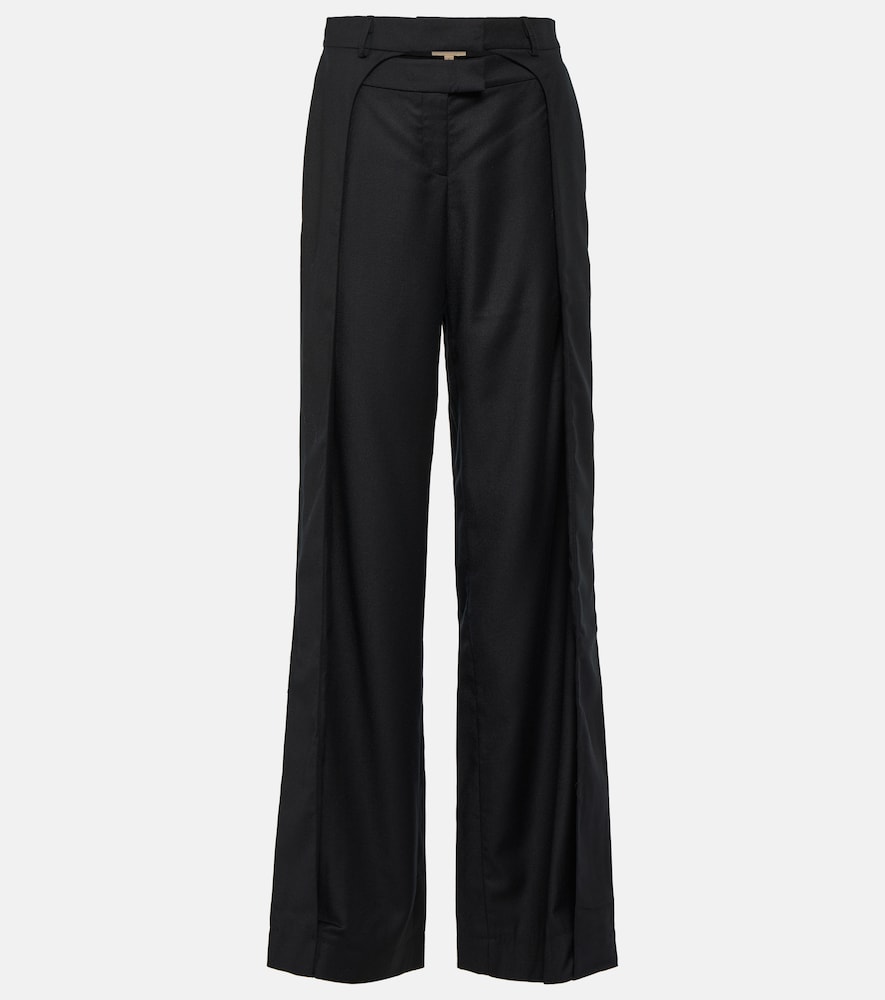 Tio low-rise wool wide-leg pants